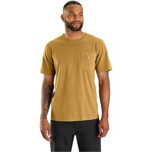 Carhartt Relaxed Fit Short Sleeve Garment Dyed Pocket T-Shirt Dark Sunflower LG